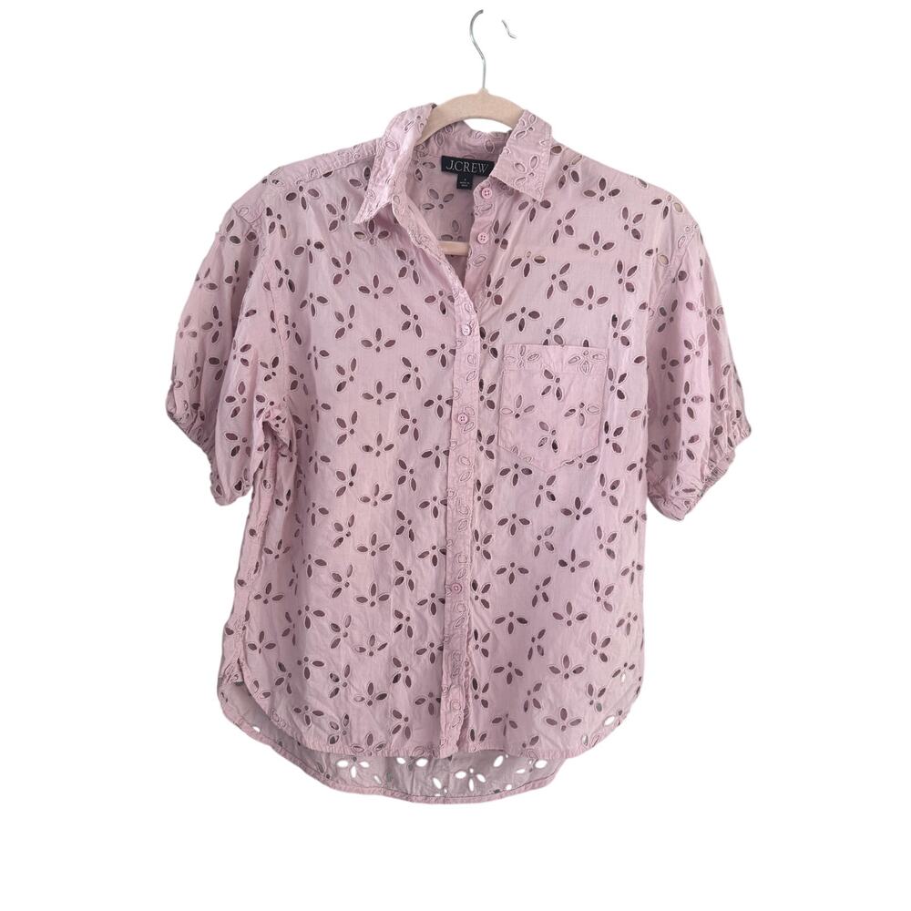 J. Crew eyelet button down with matching camisole